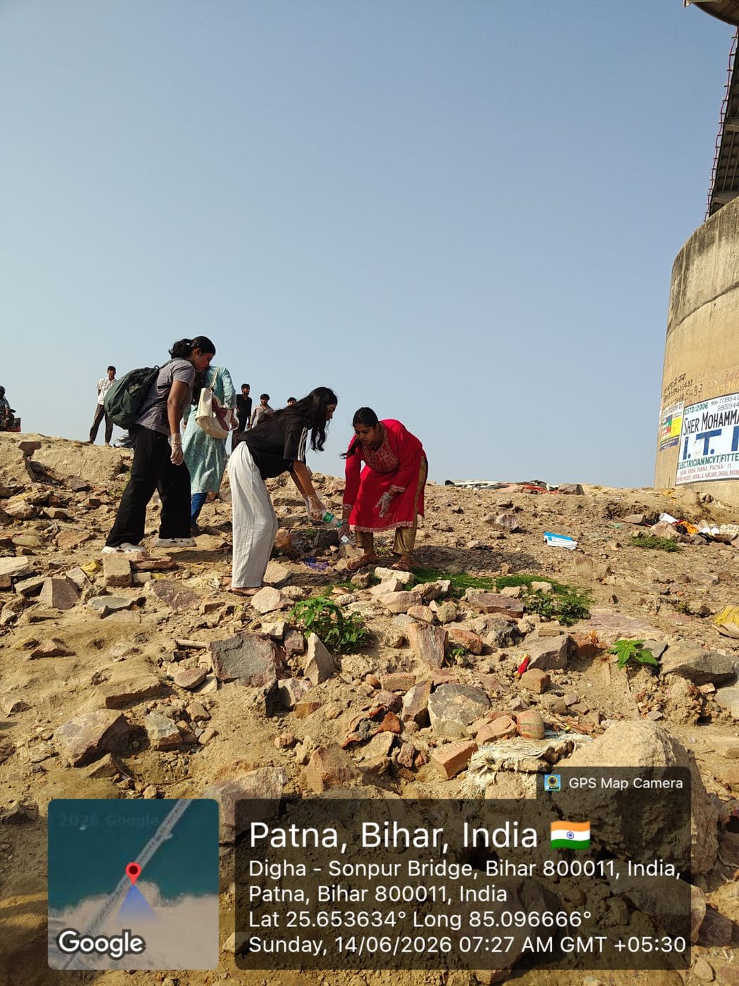 Riverbank cleanliness drive in Patna